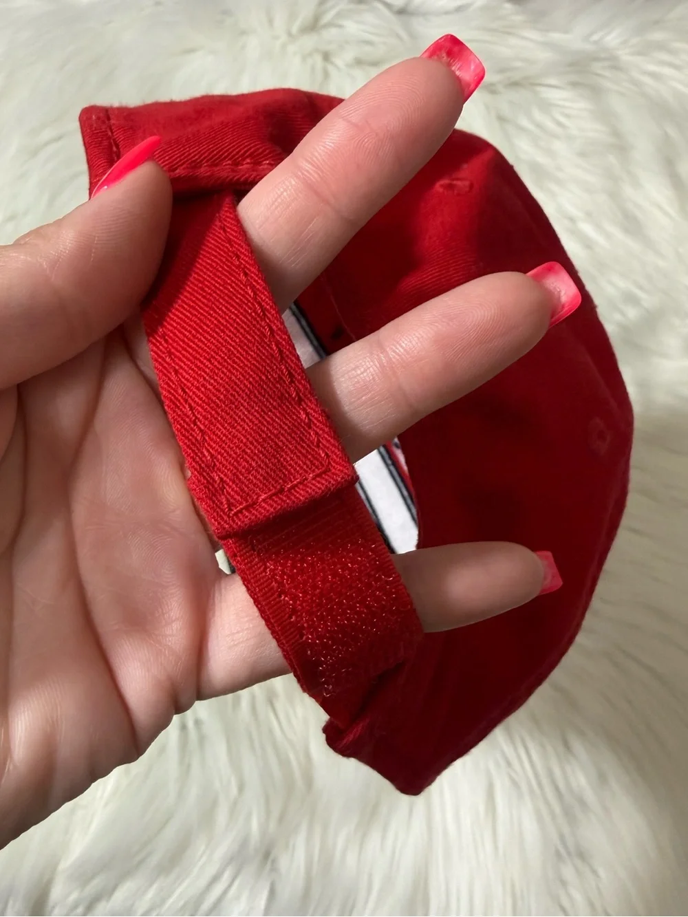 Tommy Hilfiger Kids Red Logo Flag Baseball Cap Size 2-4